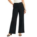 Plus Size Women's Curvie Fit Wide-Leg Jeans by June+Vie in Black (Size 16 W)