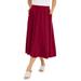 Plus Size Women's Soft Ease Midi Skirt by Jessica London in Rich Burgundy (Size 38/40)