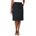 Plus Size Women's Stretch Cotton Chino Skirt by Jessica London in Black (Size 16 W)