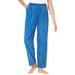 Plus Size Women's Knit Sleep Pant by Dreams & Co. in Pool Blue Animal (Size 1X) Pajama Bottoms