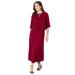 Plus Size Women's 2-Piece Beaded Jacket Dress by Jessica London in Rich Burgundy (Size 20 W) Suit