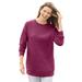 Plus Size Women's Fleece Sweatshirt by Woman Within in Deep Claret (Size 4X)