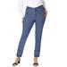 Plus Size Women's True Fit Stretch Denim Straight Leg Jean by Jessica London in Medium Stonewash Braided Stripe (Size 18) Jeans