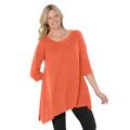 Plus Size Women's French Terry Handkerchief Hem Tunic by Woman Within in Pumpkin (Size 4X)