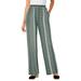 Plus Size Women's Pull-On Elastic Waist Soft Pants by Woman Within in Pine Batik Stripe (Size 34 T)