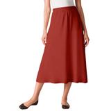 Plus Size Women's 7-Day Knit A-Line Skirt by Woman Within in Red Ochre (Size 2X)