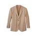 Men's Big & Tall KS Signature 2-Button Classic Blazer by KS Signature in Natural Check (Size 62)