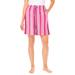 Plus Size Women's Print Pajama Shorts by Dreams & Co. in Sweet Coral Stripe (Size 14/16) Pajamas