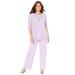 Plus Size Women's Sparkle & Lace Pant Set by Catherines in Heirloom Lilac (Size 24 W)