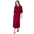 Plus Size Women's 2-Piece Beaded Jacket Dress by Jessica London in Rich Burgundy (Size 16 W) Suit