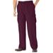 Men's Big & Tall Knockarounds® Full-Elastic Waist Cargo Pants by KingSize in Deep Burgundy (Size 3XL 38)