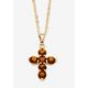 Women's Birthstone Goldtone Cross Pendant Necklace by PalmBeach Jewelry in November