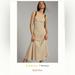 Anthropologie Dresses | Nwt Summer Ruched Midi Dress - Anthropologie | Color: Cream/Tan | Size: 2