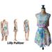 Lilly Pulitzer Dresses | Lilly Pulitzer Hilah Floral Print Mesh Skirt & Top Set Neon Multicolor Sz 00 Xxs | Color: Green/Pink | Size: 00