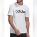 Adidas Shirts | Adidas Mens Essentials Embroidered Linear Sj Logo Tee White/ Black T-Shirt | Color: Black/White | Size: Various
