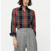 J. Crew Tops | J Crew Slim Stretch Perfect Shirt Stewart Tartan | Color: Green/Red | Size: 4p