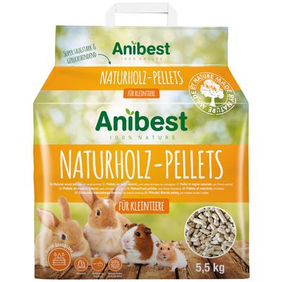 2 x10 l (11 kg) Anibest Naturholz Pellets Katzenstreu