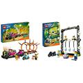 LEGO 60357 City Stuntz Stunttruck mit Feuerreifen-Challenge & 60341 City Stuntz Umstoß-Challenge Set, inkl. Motorrad und Stunt Racer Minifigur