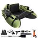 byhsports Fishing Float Tube with Adjustable Backpack Straps, Storage Pockets, Fish Ruler, Fly Fishing Boat with Pump, Oar, Rod Holder and Mount, Fins, 350LBS Load Bearing Capacity, FT003,Green