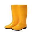DIOB Wellington Boots for Mens/women, 36-46 EU Middle Calf Wellies Boots, PVC Rubber Waterproof Breathable Non-slip Rain Shoe, Work Utility Footwear for Garden Outdoor- yellow|| 42 EU