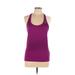 Reebok Active Tank Top: Purple Solid Activewear - Women's Size Medium