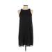 Leith Casual Dress - Shift Crew Neck Sleeveless: Black Color Block Dresses - Women's Size X-Small