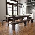 The Twillery Co.® Dejon Rectangular Solid Pine Farmhouse Dining Table w/ Folding Legs Metal in Brown | 40"W x 84"L | Wayfair