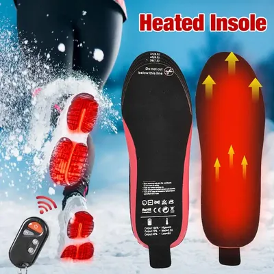 Semelles thermiques USB pour chaussures métropolitaines chauffe-pieds coussin thermique lavable