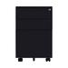 Inbox Zero Kuwanna 3 Drawer Mobile File Cabinet w/ Lock BE92AE2F04F141899B6E516CA187FF6D Wood in Black | 23.62 H x 15.35 W x 17.72 D in | Wayfair