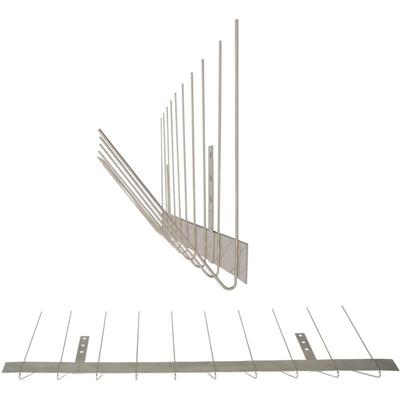 1 Meter (2 x 0,5m) Taubenspikes Dachrinne 2-reihig V2A-Standard - hochwertige Lösung für