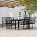 vidaXL Patio Dining Set Black Furniture 3/5/7 Piece 31.5"/55.1" Table Length