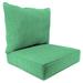 Jordan Manufacturing 46.5 x 24 Harlow Dill Green Solid Rectangular Outdoor Deep Seating Chair Seat and Back Cushion with Welt