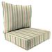 Jordan Manufacturing 46.5 x 24 Gallan Cedar Grey Stripe Rectangular Outdoor Deep Seating Chair Seat and Back Cushion with Welt