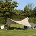 Sail Rectangle Awning Fabric Cloth Screen for Patio Garden Backyard Pergola - Beige 6.5 x6.5 Outdoor Sun Shade
