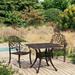 Tomshoo 3 Piece Bistro Set Cast Aluminum Bronze