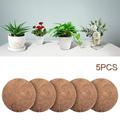 5pcs Coco Coir Fiber Tree Rings Natural Coco Coir Tree Protection Weed Mats for Cypress Coco Coir Tree Protection Tree Ring Mats Tree Disc Plant Cover for Indoor or Outdoor