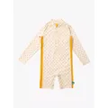 Little Green Radicals Baby Rose Flowers UPF 50+ Sunsafe Sunsuit, Ivory/Multi