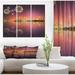 DESIGN ART Designart Singapore Manina Bay View Sea & Shore Cityscapes Photographic on Wrapped Canvas set 36 in. wide x 28 in. high - 3 Panels