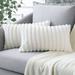 Pgeraug Cushion cover 11.8 X19.7 Black White Striped Pillowcase Summer Home Pillowcase Cushion Cover Pillow Case White