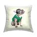 Stupell Industries French Bulldog Music Headphones Square Decorative Printed Throw Pillow 18 x 18