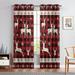 Abtel Christmas Blackout Window Drapes Thermal Insulated Window Drapes Grommet Window Curtain Room Darkening Curtain Style I 52x63in-2PCS