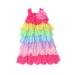 TAIAOJING Little Kids Dress Toddler Baby Girls Summer Sleeveless Casual Rainbows Custome Dance Party Dress Cute Sundress 4-5 Years