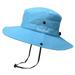 DxhmoneyHX Kids Wide Brim Mesh Bucket Sun Hat Boy Girl Toddler Sun Protection Hat Beach Play Hat Foldable Fishing Hat