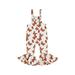 Qtinghua Western Baby Girls Clothes Strap Sleeveless Jumpsuit Romper Cow Print Overalls Pants Boho Summer Outfits