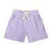 B91xZ Toddler Shorts Boys Kids Unisex Toddlers And Babies Cotton Pull On Shorts Breathable Cotton Baby Boys Girls Shorts Purple Sizes 6-12 Months