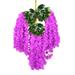 Wisteria Flower Vines Garland Artificial Flower Strings Fake Hanging Flowers Silk Wisteria Garland Flowers Wisteria Vine for Wedding Garden Wall Decoration