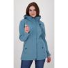 Softshellmantel DEPROC ACTIVE "PEAK ROBSON WOMEN", Damen, Gr. 50 (XL), blau (hellblau), 96% Polyester; 4% Elastan mit TPU Membrane, casual, Langarm mit verstellbarem Klettverschluss, Mäntel, auch in Großen Größen erhältlich