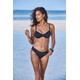 Bügel-Bikini-Top LASCANA "Italy" Gr. 42, Cup F, schwarz Damen Bikini-Oberteile Ocean Blue seitlich zu raffen