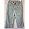 J. Crew Jeans | J.Crew Slim Wide Leg Light Green Denim Jeans | Color: Green | Size: 30p