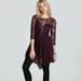 Free People Dresses | Free People Plum Floral Mesh Lace Mesh Dress. | Color: Purple/Red | Size: 6